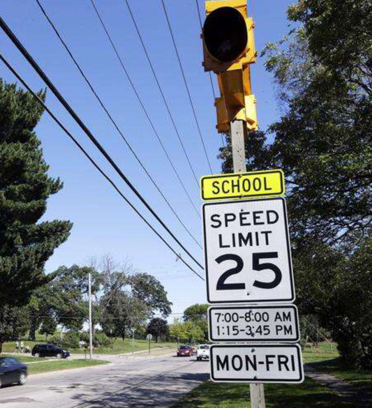 School Zone Flashing Beacon