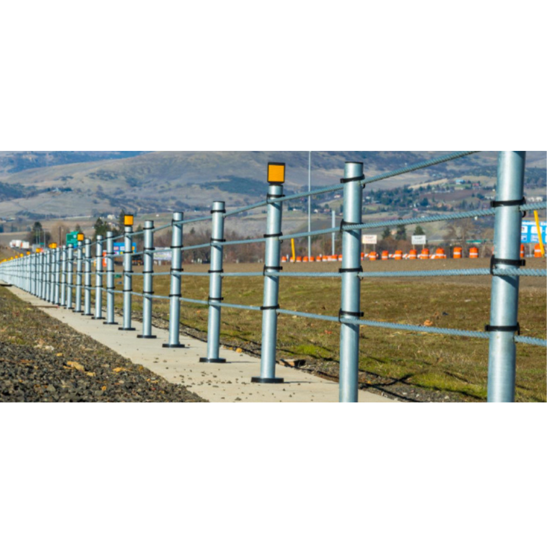 Wire Rope Guardrail Post O-Post Wire Rope Safety Barrier (MASH) – Coral Sales
