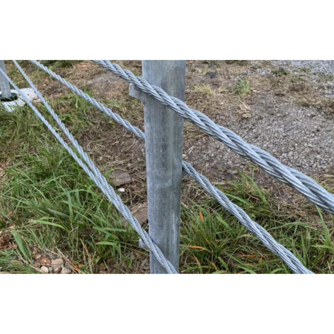 O-Post Wire Rope Safety Barrier (MASH) - Coral Sales