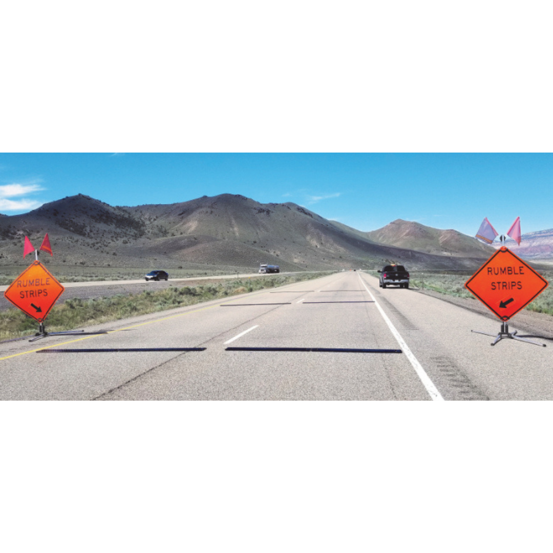 Motorcycle Rumble Sign Temporary Portable Rumble Strips - RoadQuake 2F – Coral Sales